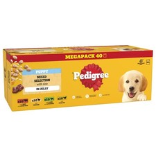 Puppy Dog Food Pouches Chunks in Jelly, 40 x 100g Multipack, Four 4.30 per kilo