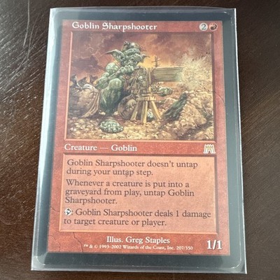 Goblin Sharpshooter MTG Onslaught (2002) Rare Regular #207/350 English Authentic