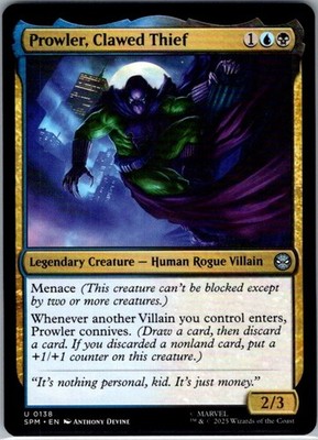 Prowler, Clawed Thief 0138 - MTG: Marvel's Spider-Man UnCommon