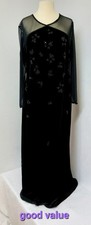 Gina Bacconi Long Stretchy Velour Dress UK Size 20 (46)