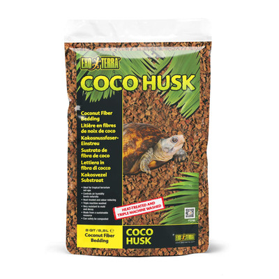 Exo Terra Coco Husk 30 Count Natural Substrate for Tropical Terrarium 7.2 Quarts