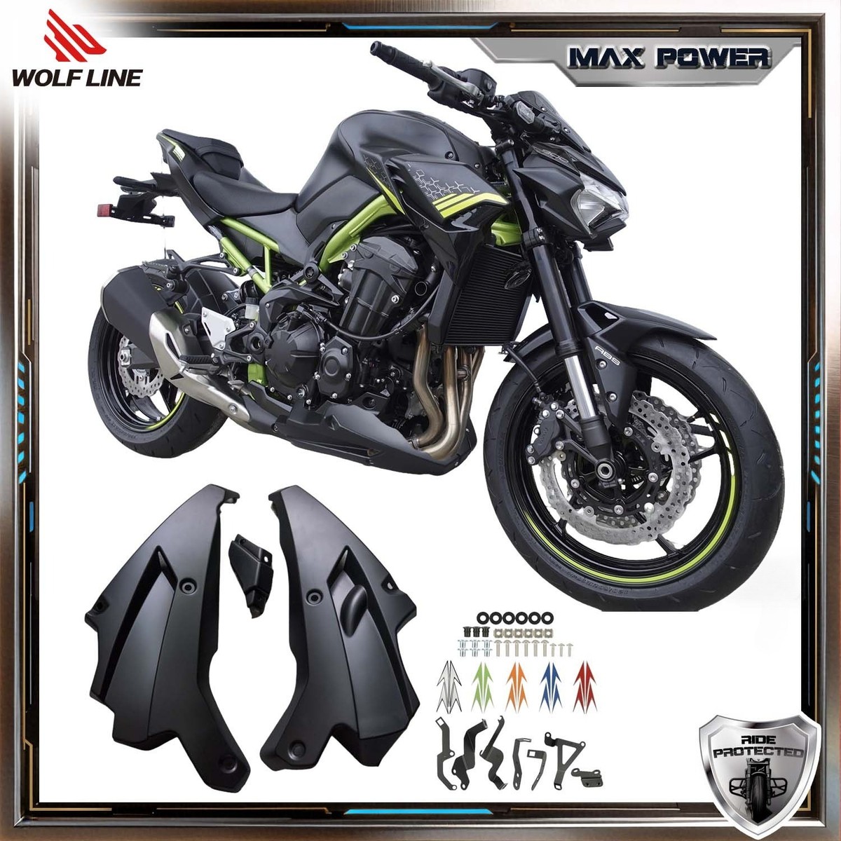 Engine Spoiler Lower Cowling Frame Belly Pan Guards For Kawasaki Z