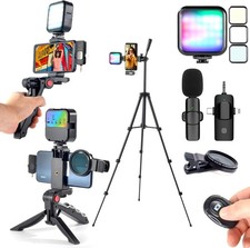 Vlogging Kit for iPhone,YouTube Starter Kit,Phone Holder Video Recording...