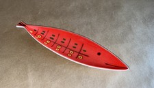 Vintage Aldo Londi Bitossi Italian Art Pottery Ceramic Red Fish Tray Dish MCM