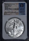 2022 $1 AMERICAN SILVER EAGLE UNC Treas Ch Buchanan ER 1 oz .999 NGC MS70 A6400