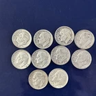 1947-1964 Roosevelt Dimes 90% Silver 10-Cent Coin Set of 10