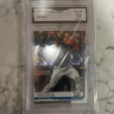 Topps 2019 Chrome Update Keston Hiura #38 Brewers Rookie GMA 10 Graded Card