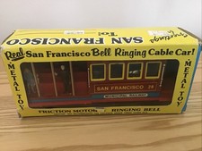 San Francisco Cable Car Tin Model With Friction Motor And Ringing Bell.