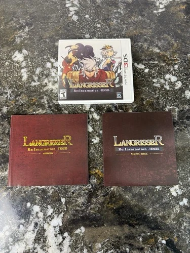 Langrisser Re:Incarnation Tensei (Nintendo 3DS, 2015) COMPLETE CIB W/ SOUNDTRACK