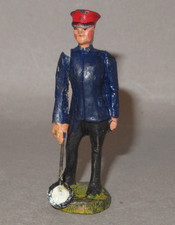 Alte Elastolin  Eisenbahnfigur : Fahrdienstleiter mit Kelle 5,5cm Spur 0