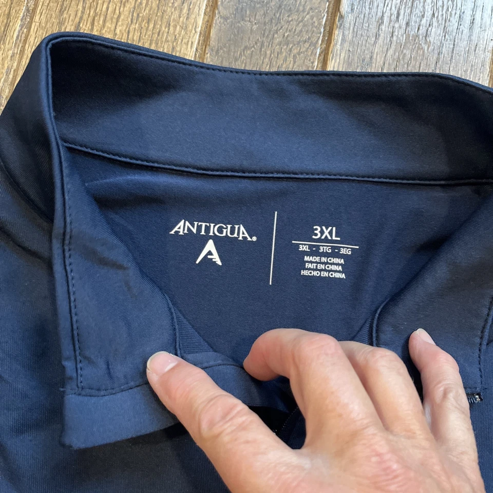 Nuevo con etiquetas Suéter Antigua New York Rangers 1/4 Cremallera 3XL Azul/Gris Poliéster Spandex Foto 2 de 4