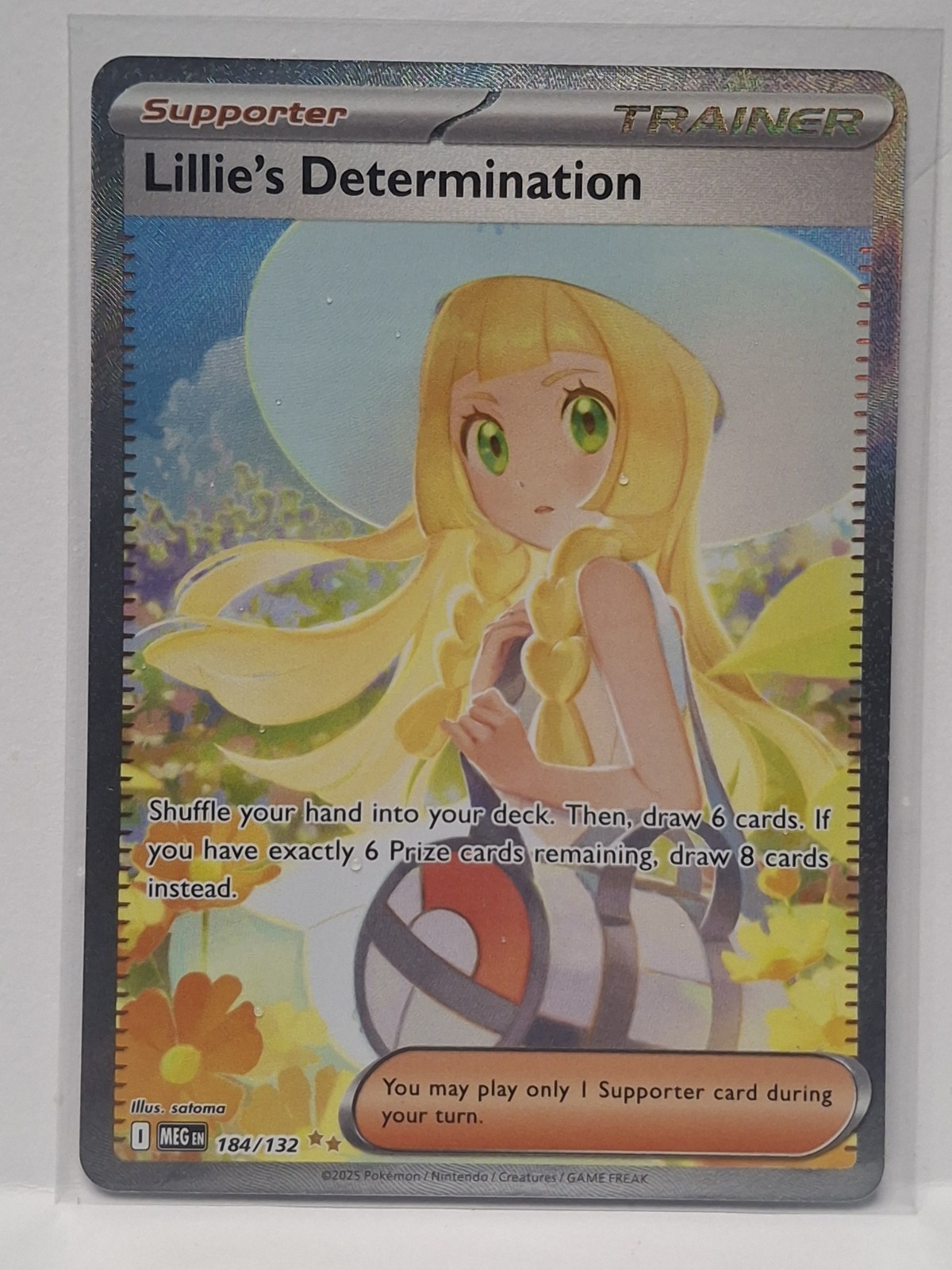 Lillie's Determination 184/132 Me01: Mega Evolution Holo SIR Pokemon Card MINT💥