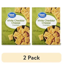 (2 pack) GREAT VALUE 12.4 OZ WHITE CHEDDAR CHEESE CRACKERS