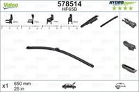 Valeo Wischblatt Scheibenwischer Hydroconnect 578514 FüR 308 Mercedes Renault CC