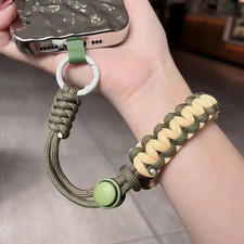 Handwoven Adjustable Mobile Phone Lanyard Wrist Strap Outdoor Sports Safety Rope