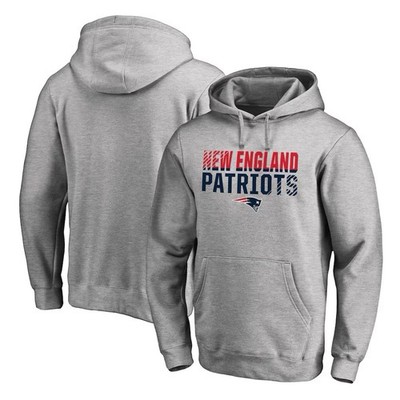 New England Patriots Iconic Collection Fade Out Men's Hoodie - Ash Gray, L NEW
