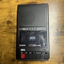 QFX RETRO-39 Portable Shoebox USB to Cassette Tape Recorder,Analog Cassette Tape