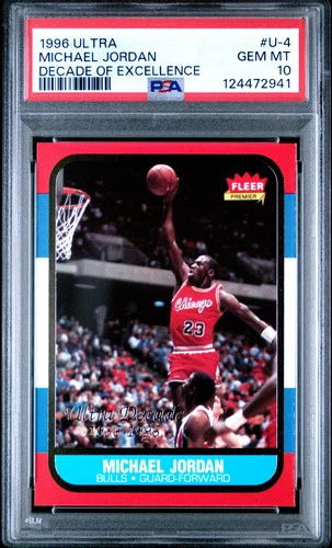 1996 Fleer Ultra Decade Of Excellence Michael Jordan #U-4 PSA 10 (941)