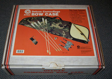 Allen Bowcase Bow Case modello 660, motivo mimetico, foderato, vintage anni 80, nuovo vecchio magazzino