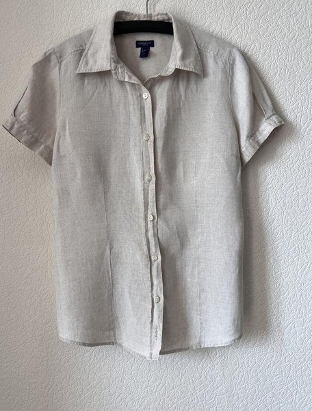 Women Gant Shirt Beige Linen 36 / S / 44
