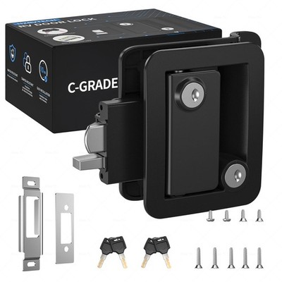 Upgraded RV Door Latch with Paddle Deadbolt,Camper Door Lock for Travel Trail...