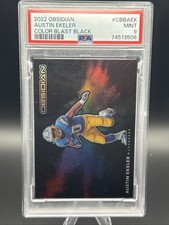 2022 Panini Obsidian Color Blast Black No. CBB AEKAustin Ekeler PSA 9 MINT