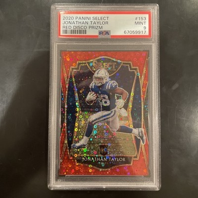 2020 Select - Premier Level Jonathan Taylor #153 Red Disco Prizm /49 Jersey # RC