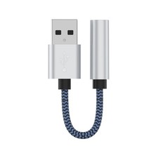 USB A To 3.5mm Jack Audio Adapter Earphones Microphone Conversion With External