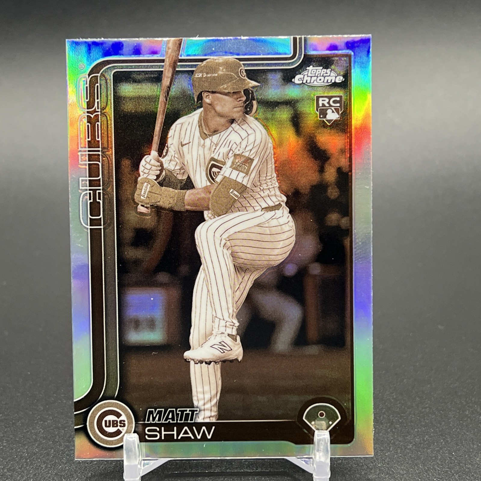 Matt Shaw Rookie RC Sepia Refractor 2025 Topps Chrome #219 Chicago Cubs