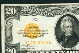 $20 1928 Gold Certificate DAILY CURRENCY AUCTIONS COMBINED SHIPPING