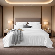 2-Pack White Pink 3-Piece Bedding Set Solid Duvet Cover Set Includes One Duvet