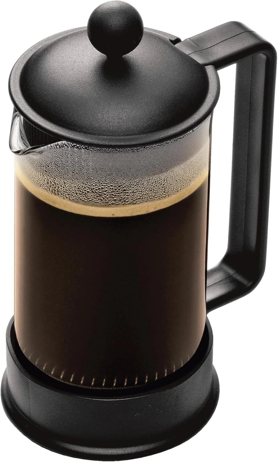 12Oz Brazil French Press Coffee Maker, High-Heat Borosilicate Glass, Black - Mad