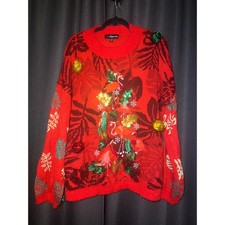 Ugly Christmas Sweater Xmas Size XXL Flamingo