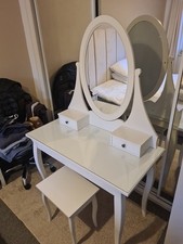 IKEA Hemnes White Dressing Table With Stool / Used
