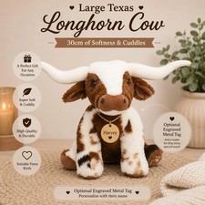 Large Texas Patch Highland Cow