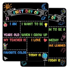 14x11 Inch First And Last Day Of School Chalkboard Sign Reusable Double Pot