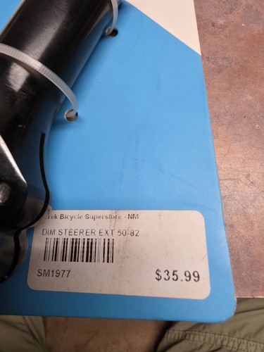Dimension Steerer Extender 2 Black 1 1/8 Threadless. Part #TD3418B-D - Picture 2 of 4