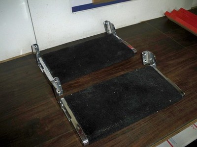 1967 68 CADILLAC FLEETWOOD REAR SEAT FOOT REST , BLACK .