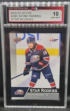 22-23 Upper Deck CHL Zayne Parekh Star Rookies 🚨🚨🚨 KSA 10 Gem Mint 