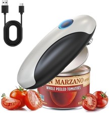 Electric Can Opener, 360° One Touch Electric Tin Opener with Smooth Edge Cut Wit