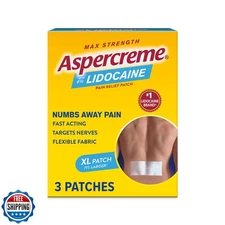 Aspercreme Lidocaine Pain Relief Patch XL for Back, Neck and Shoulder Pain, T