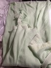 Knitted Light Green Blanket with Satin Trim and Ruffled Edges . — photo 3