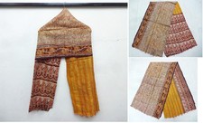 Silk Kantha Scarf Head Wrap Stole Dupatta Hand Quilted Women Bandanas headband