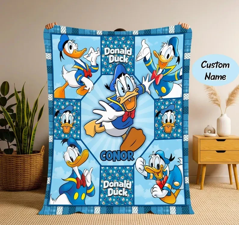 Personalized Disney Donald Duck Moods Fleece Blanket