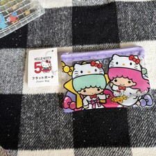 Sanrio Hello Kitty 50th Anniversary Bag Zipper Pouch Japan US Seller