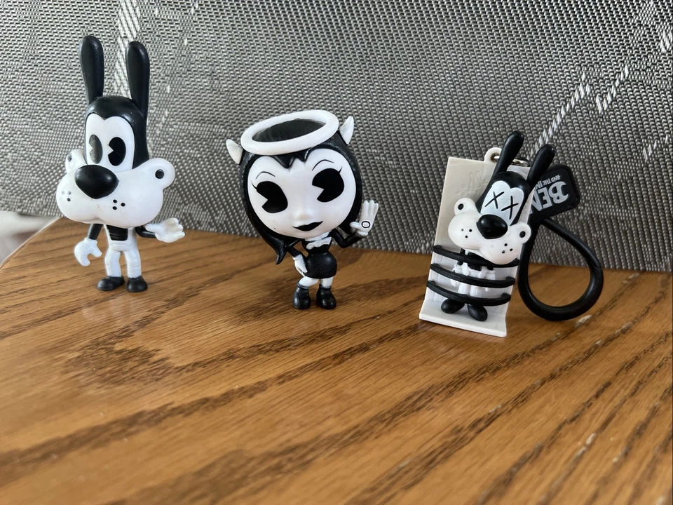 Bendy And The Ink Machine 公仔 3 件装 Alice Angel、Boris & Dead Boris 夹子 — 第 2/4 张图片