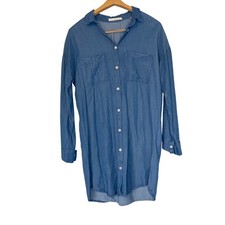 Ellison womens chambray dress.  Knee length tent dress.  Button up.  Size S.