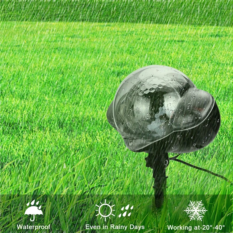 Luz de projetor LED floco de neve para gramado ao ar livre decoração de jardim palco de Natal - Imagem 4 de 4