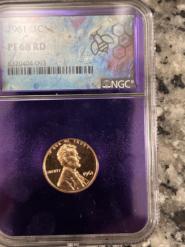 1961 P NGC PF68 Red LINCOLN MEMORIAL PENNY 1C ONE CENT - Picture 2 of 4