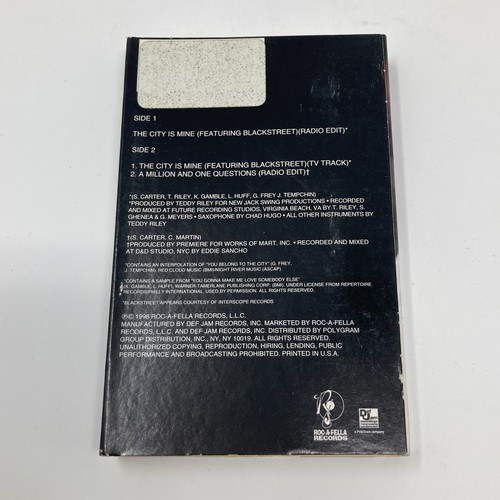 JAY-Z Cassette Tape THE CITY IS MINE 1998 SINGLE Rap Hip Hop - Picture 2 of 8